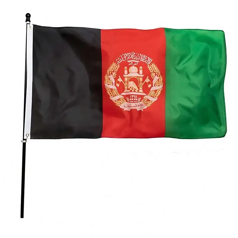 Wholesale 90X150cm Digital Printing 100% Polyester National Country Flag 3X5ft Afghanistan Afghan Flag