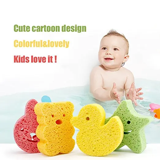
Wholesale cute soft anti-slip cleaning konjac baby bath sponge 