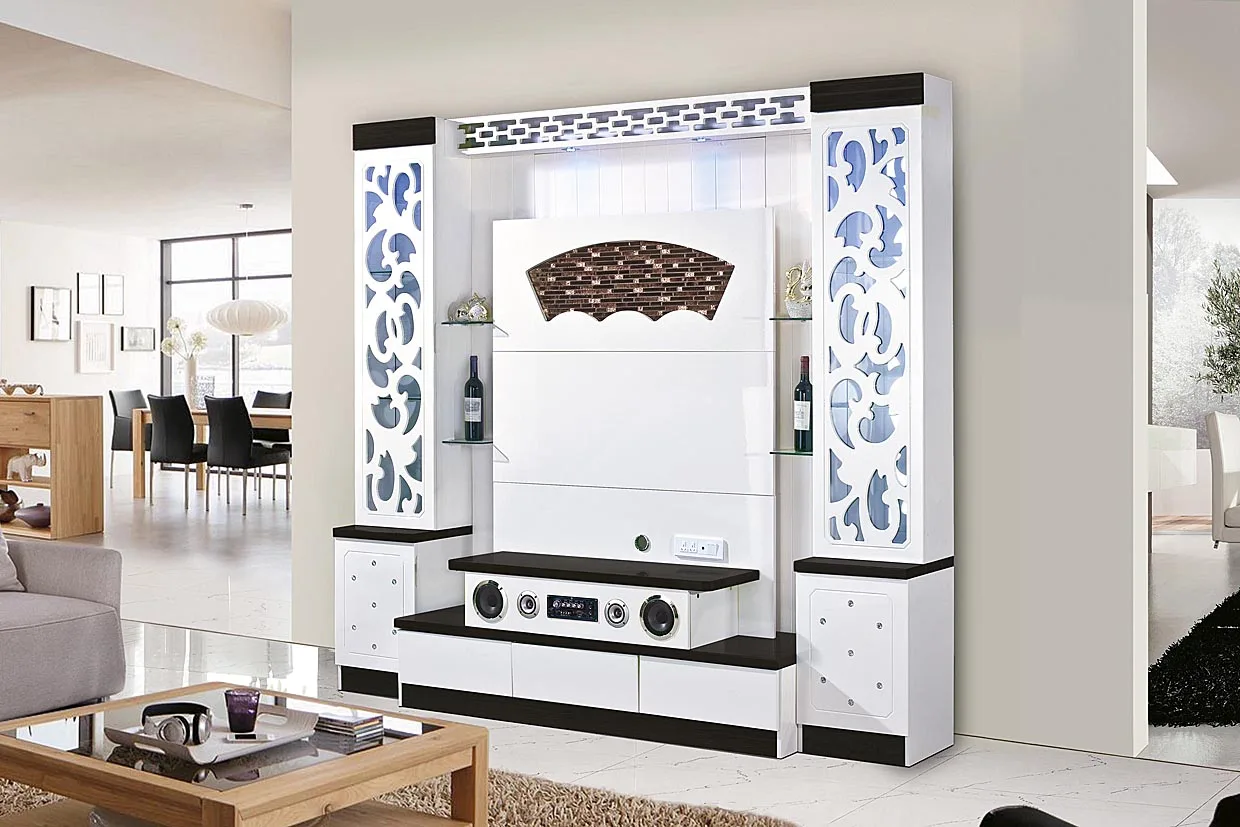Classic home wooden furniture modern MDF wall  tv cabinet design