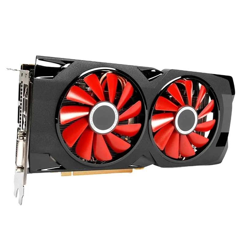 Бывшая в употреблении графическая карта XFX RX 570 8 Гб GPU AMD Radeon RX570 8 Гб видеоэкран карты для настольного ПК Компьютерная игровая Карта