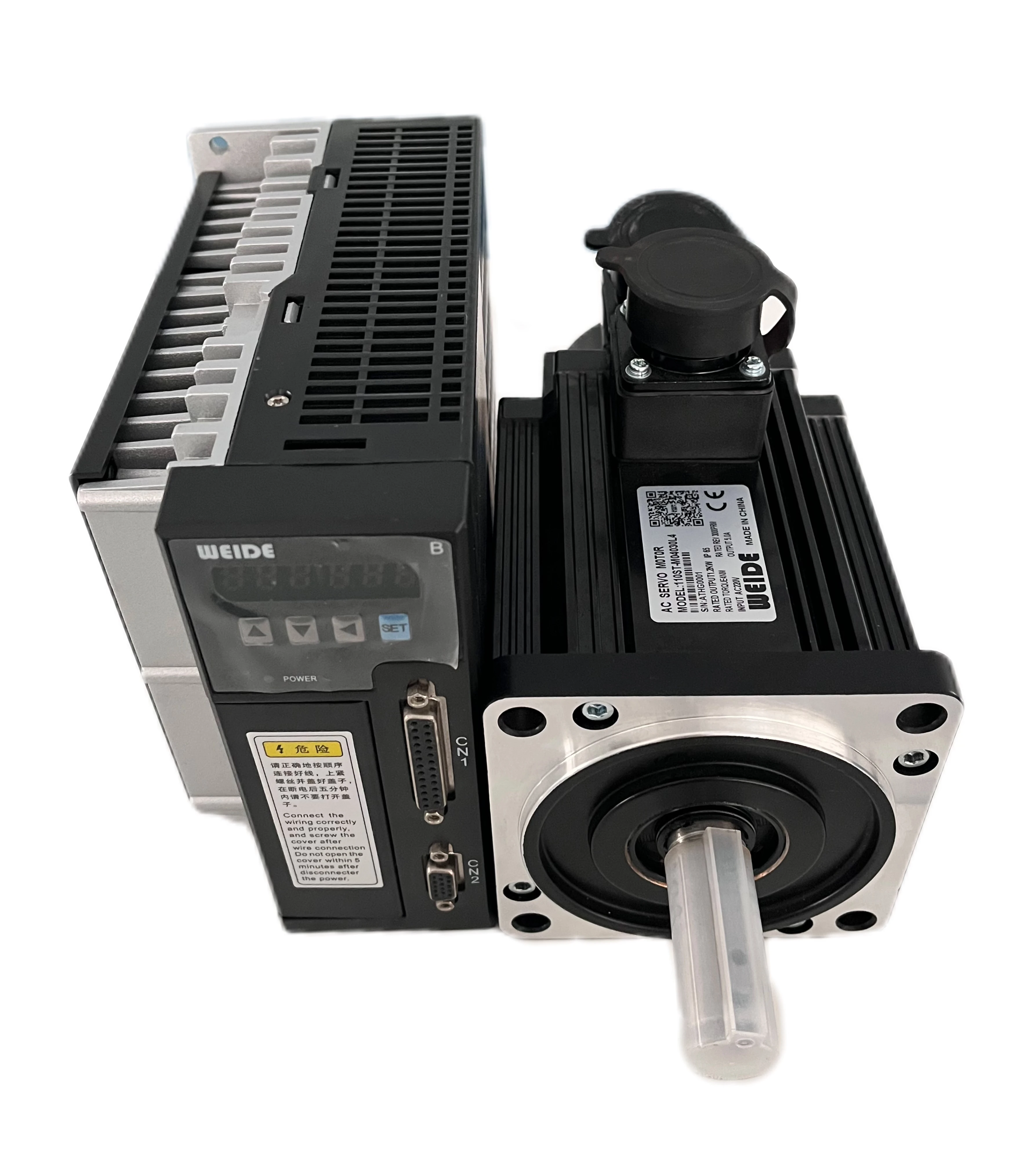 WEIDE  110ST-M04030 AC servo motor 110 Flange with driver factory sales 1.2KW 4.0N.m high speed 3000RPM