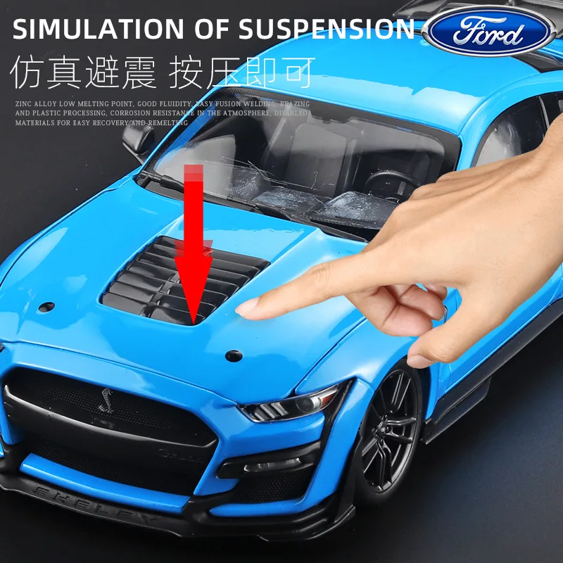 Фигурка Meritor 1:18 модель машины Ford Mustang GT Shelby Roadster автомобиля украшение из сплава коллекционная литой автомобиль