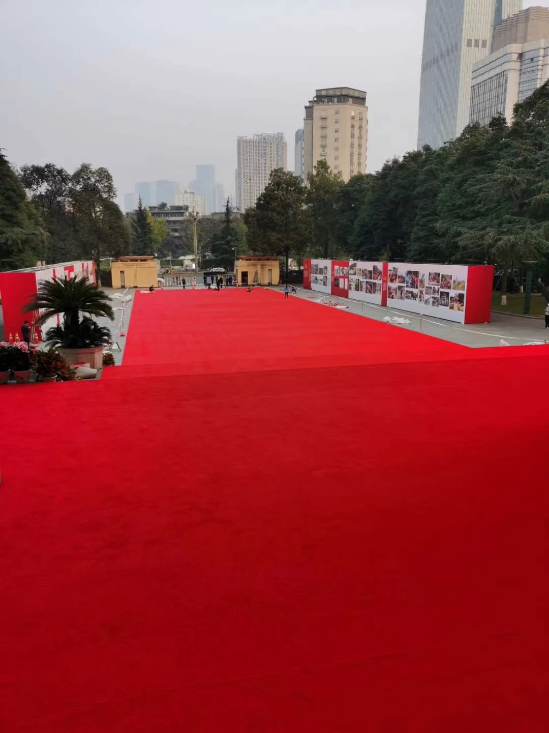 High quality wedding with 3d frowers pronted roll christmas 140x220 large area red carpet for events
