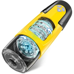 Automatic Male Masturbator Cup Thrusting Rotating For Penis Stimulation Electric Pocket Pussy Sex Toy Rubber Pussy For Men