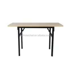 Wholesale High quality Metal folding tables for conference foldable meeting wooden table computer desk