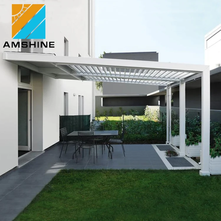 Custom pergola aluminium metal patio louvre motorized four season sunroom roof kits