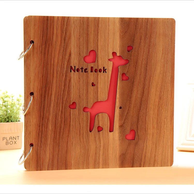 29*29cm Wood Craft Photo Album Square Scrapbook Make Wooden Photo Album Sexy Wood Carved Photo Album with 60 Pages