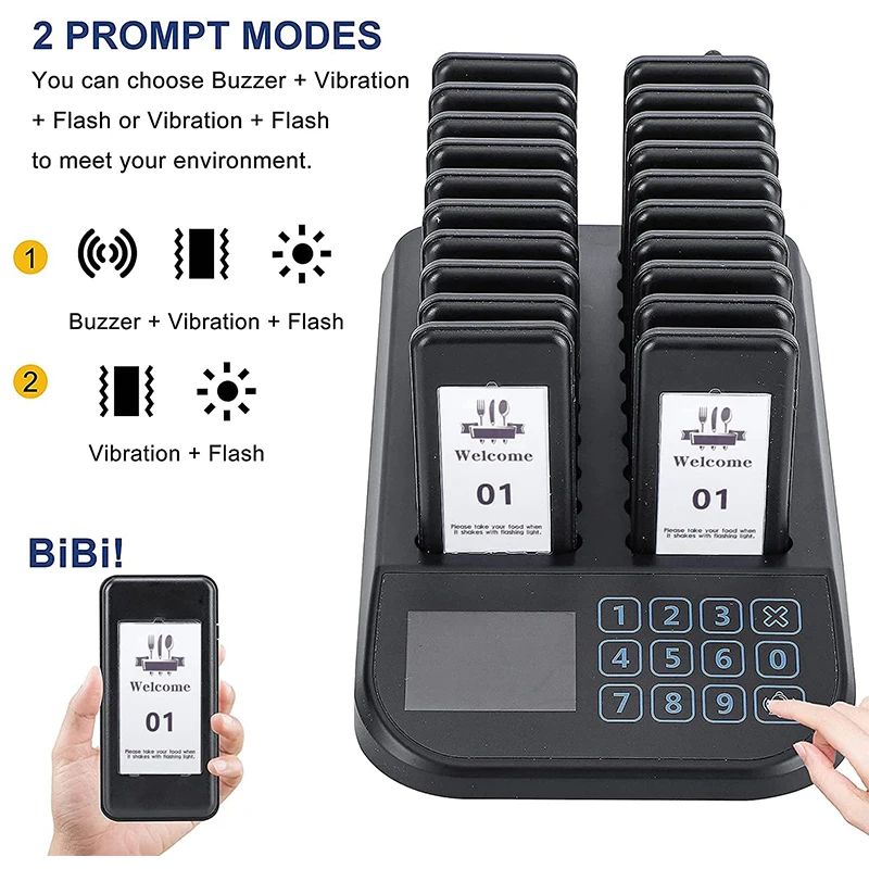 Daytech RP03 Hotels Food Truck Cafe Shop Clinic Bar Service Calling System Wireless Restaurant Pager System