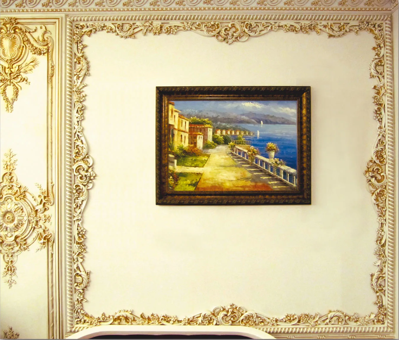 Banruo Luxury Antique Renaissance Polyurethane Mirror Frame for Wall Decor