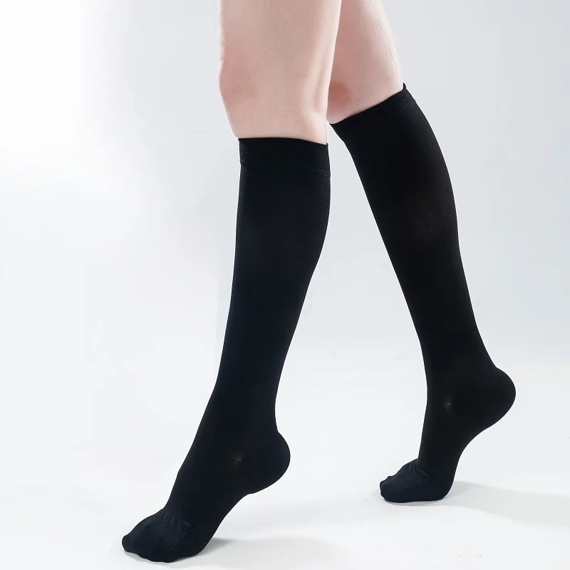 Medical Compression Stocking 20 30 mmHg Women Nurse Knee High Socks For Varicose Veins (1600275215985)