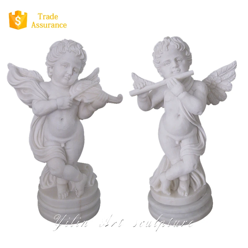 White marble church life size angel statue for sale