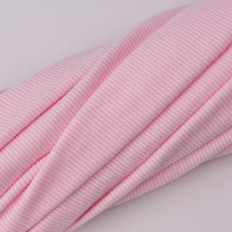 Brand 2x2 rib knit fabric organic thailand 47% rayon 48% cotton 5% spandex fabric fabrics wholesale kids clothing