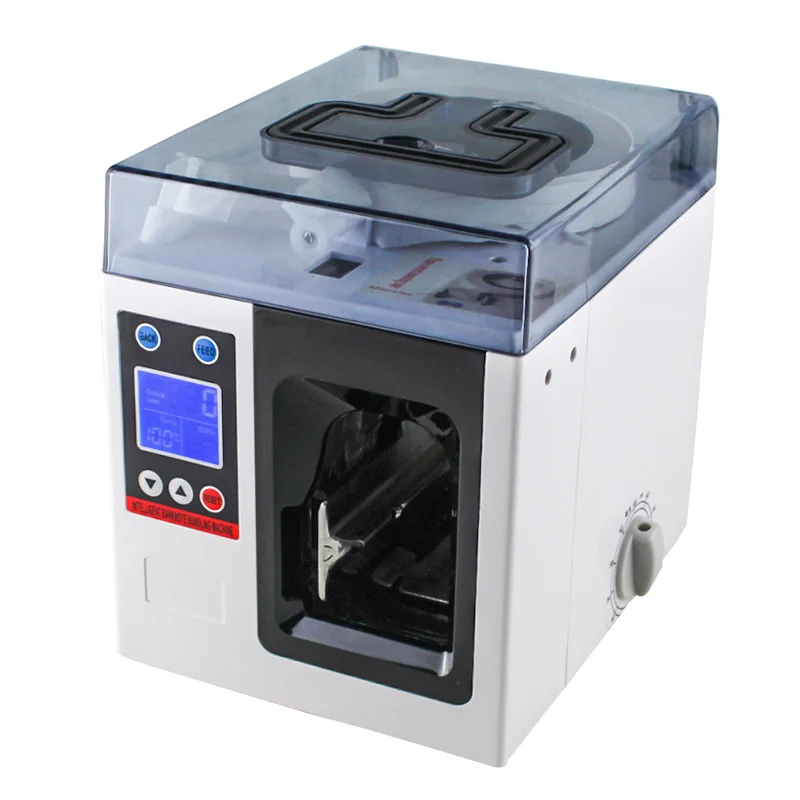 Most popular new small digital LED display banknote counting and banding binding machine