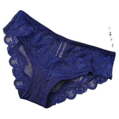 Hot sale sexy lace panties dirty mature blue women lace lingerie underwear for women