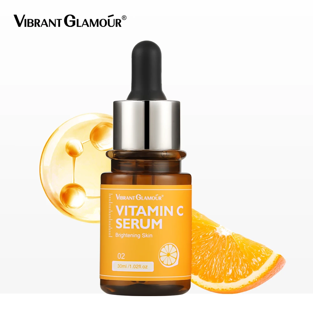 Hot sale free shipping Vitamin C facial serum for whitening and dark spots bright skin facial care serum