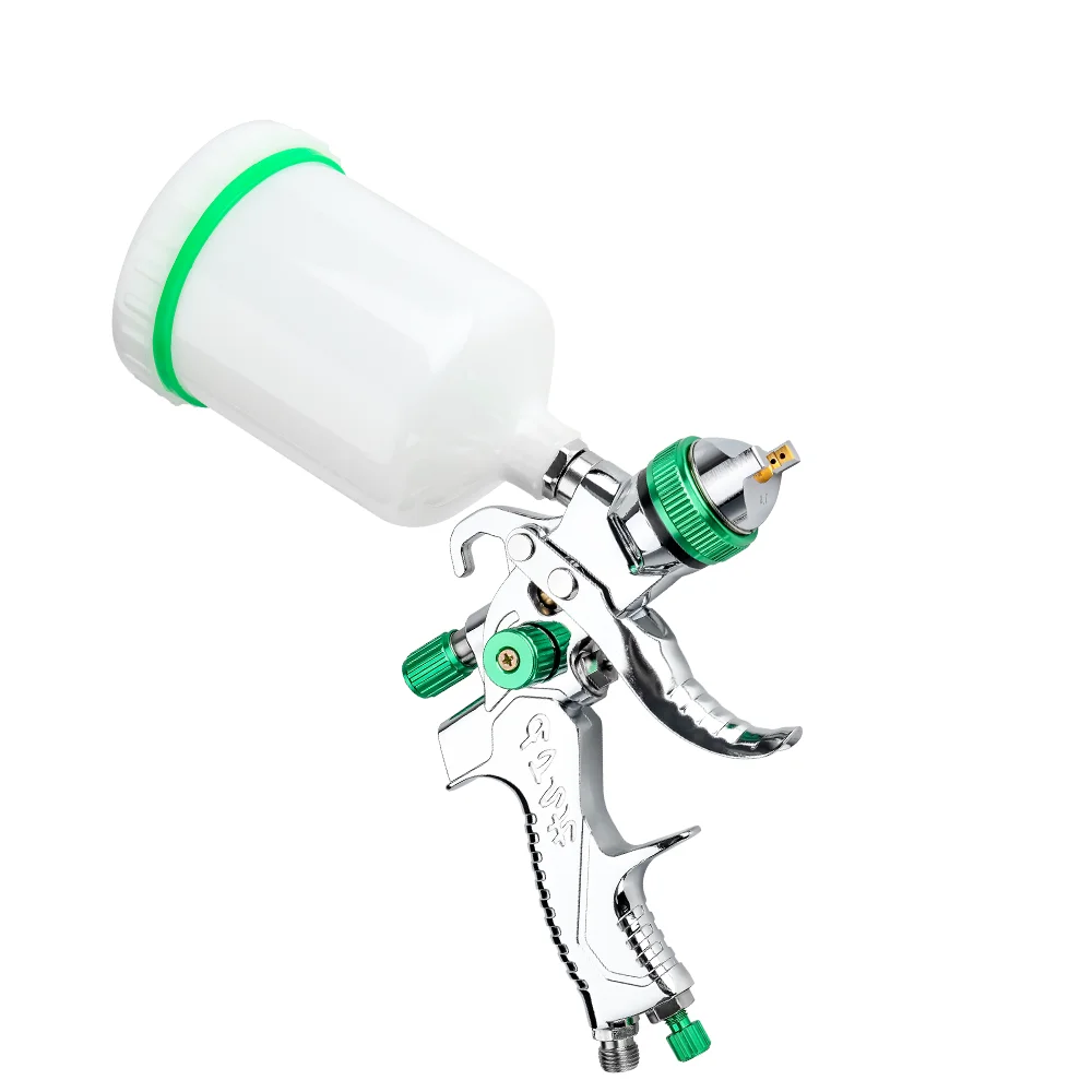 HVLP Mini Air Spray Gun for DIY Car Painting Green New Design with 1.4/1.7/2.0mm Nozzle 10 Paint Filters and Pressure Gauge.