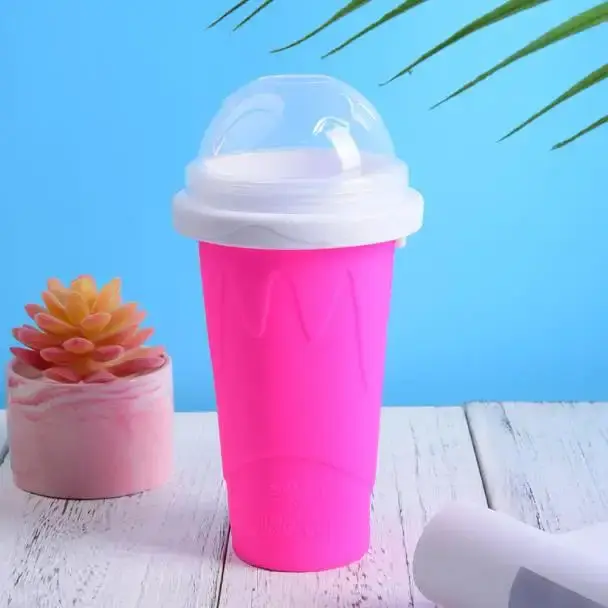 Squeeze Homemade Juice Water Bottle Quick-Frozen Smoothie Sand Cup Pinch Fast Cooling Magic Ice Cream