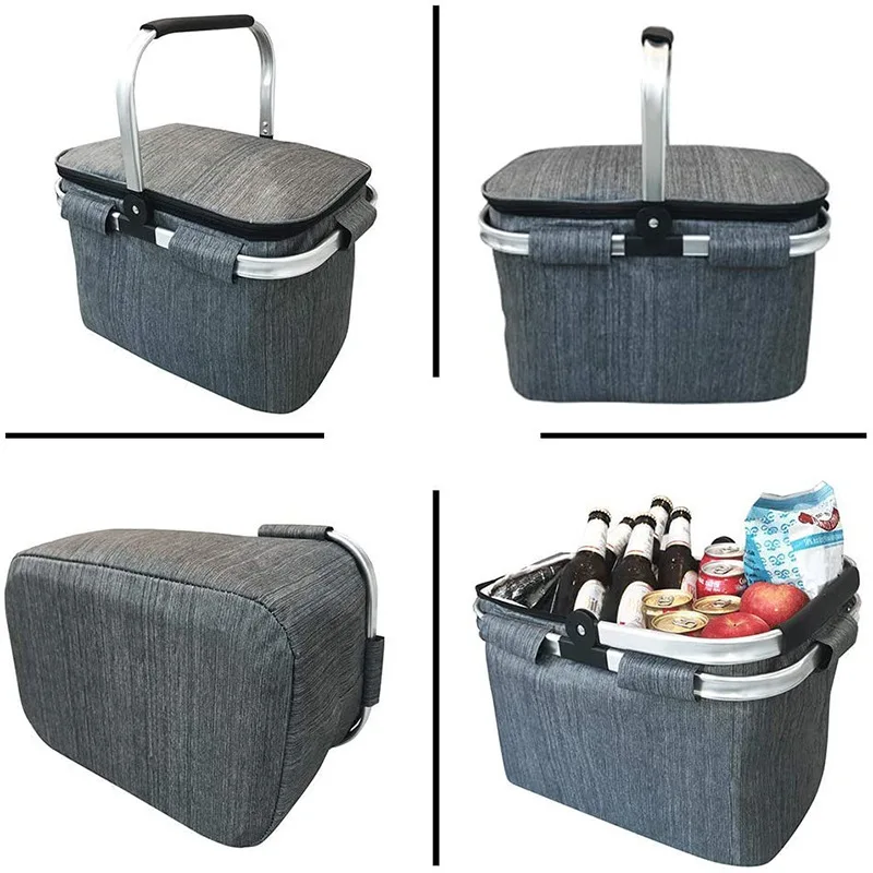 Изолированная сумка-холодильник с логотипом на заказ, портативная дорожная сумка для пикника большой вместимости 25 л, сумки-кулеры