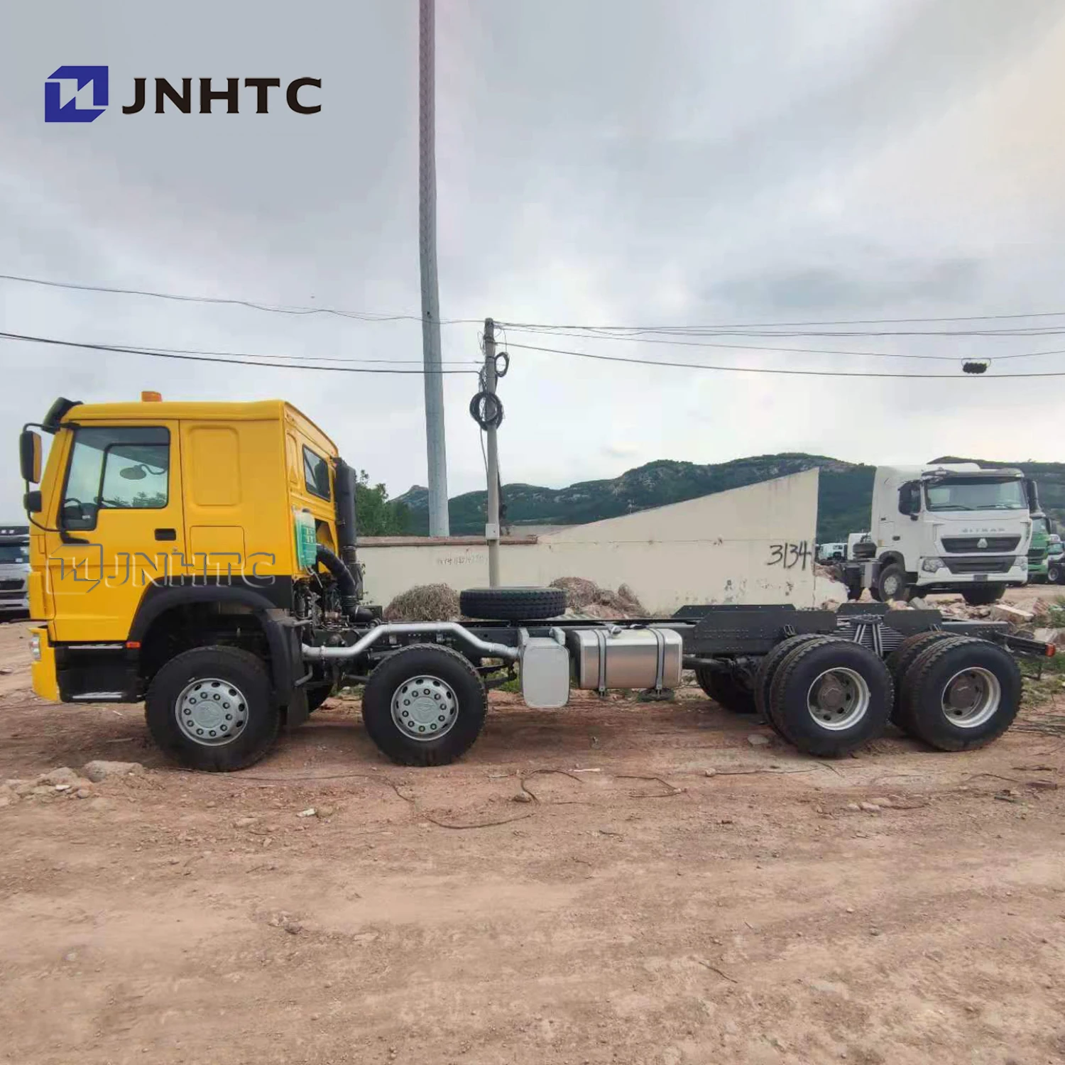 sinotruk howo 9.6m length  8*4 cargo truck chassis for sale
