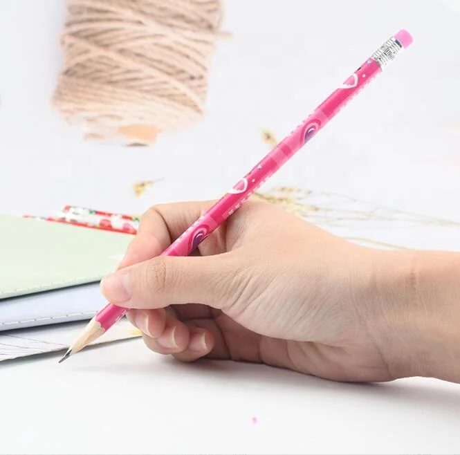Elementary school students learn Xmas Wooden HB Pencils Christmas Valentine Halloween Easter cartoon 12 color pencil