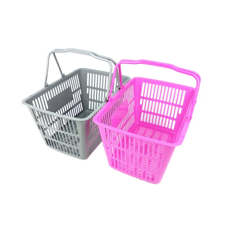 Manufacturer wholesale 10L small plastic hand shopping basket for supermarket and stores
