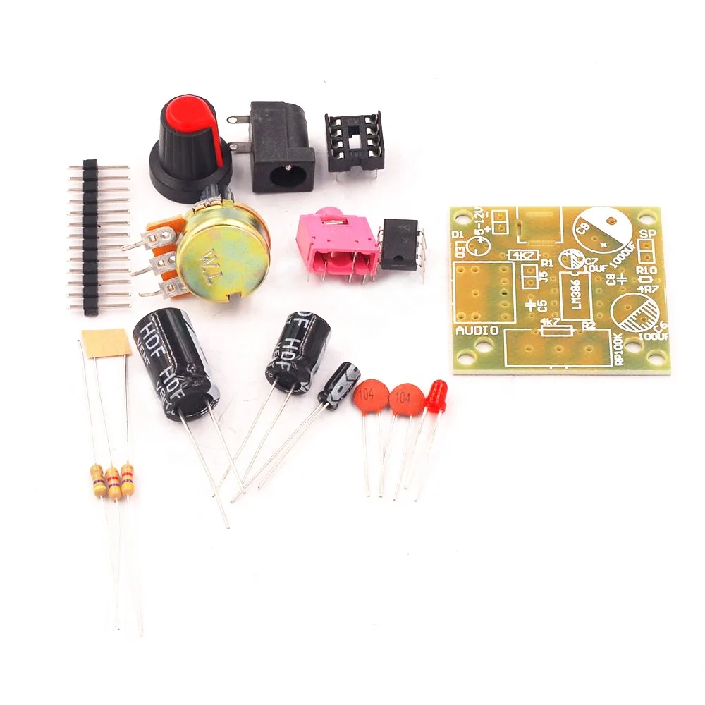 LM386 MINI Amplifier Board DIY Kit 3V-12V Power Amplifier Suite Electronic Fun Kits Amplificador Module Board
