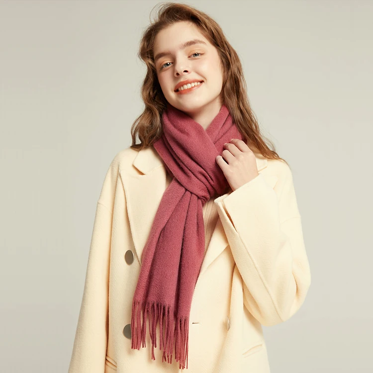 Wholesale Women Winter Solid Wool Cashmere Pashmina Scarf Shawl