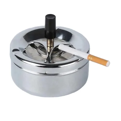 SPINNING ASHTRAY SILVER  (SW200509A )