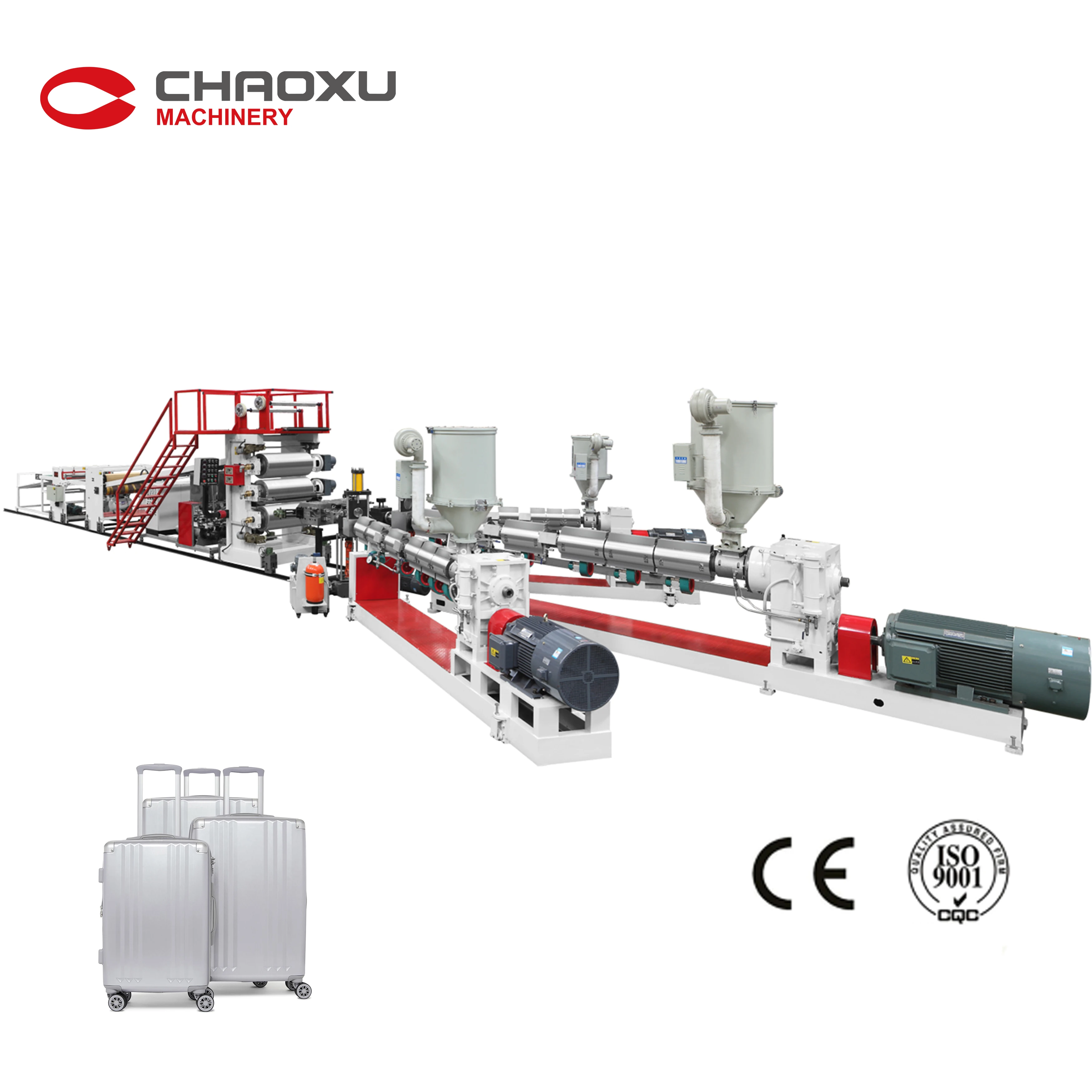 ABS PC Plastic Extrusion Line For Producing Luggage Suitcase Plastic Sheets