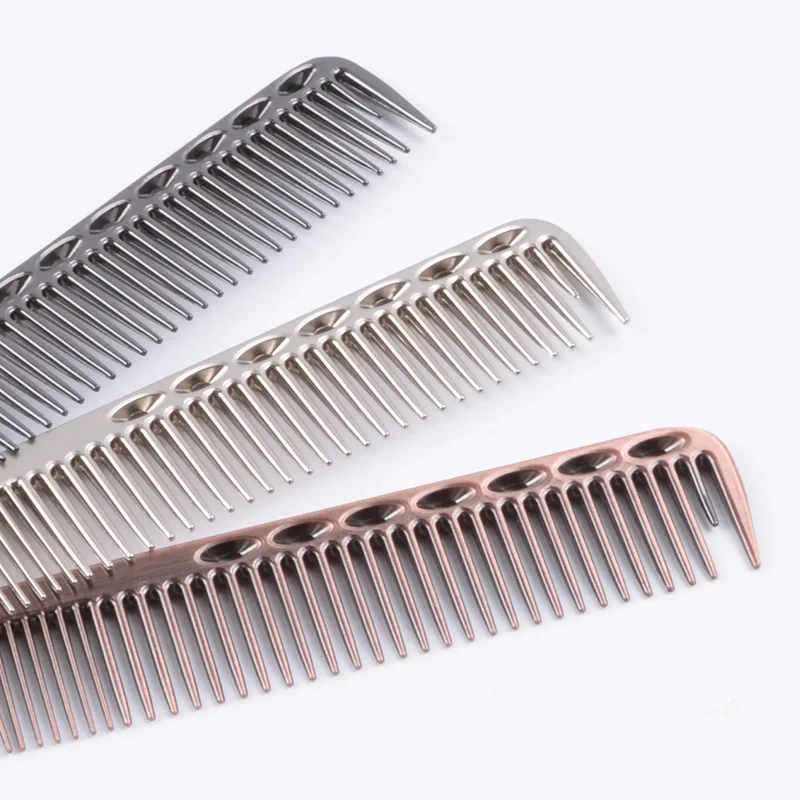 Salon Professional Hairdressing comb Aluminum Antistatic Comb Metal Hair Comb For Barber