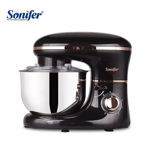 Sonifer SF-8064 home appliances 1400W copper motor multifunction 6 speed die cast dough beater whisk electric stand food mixers