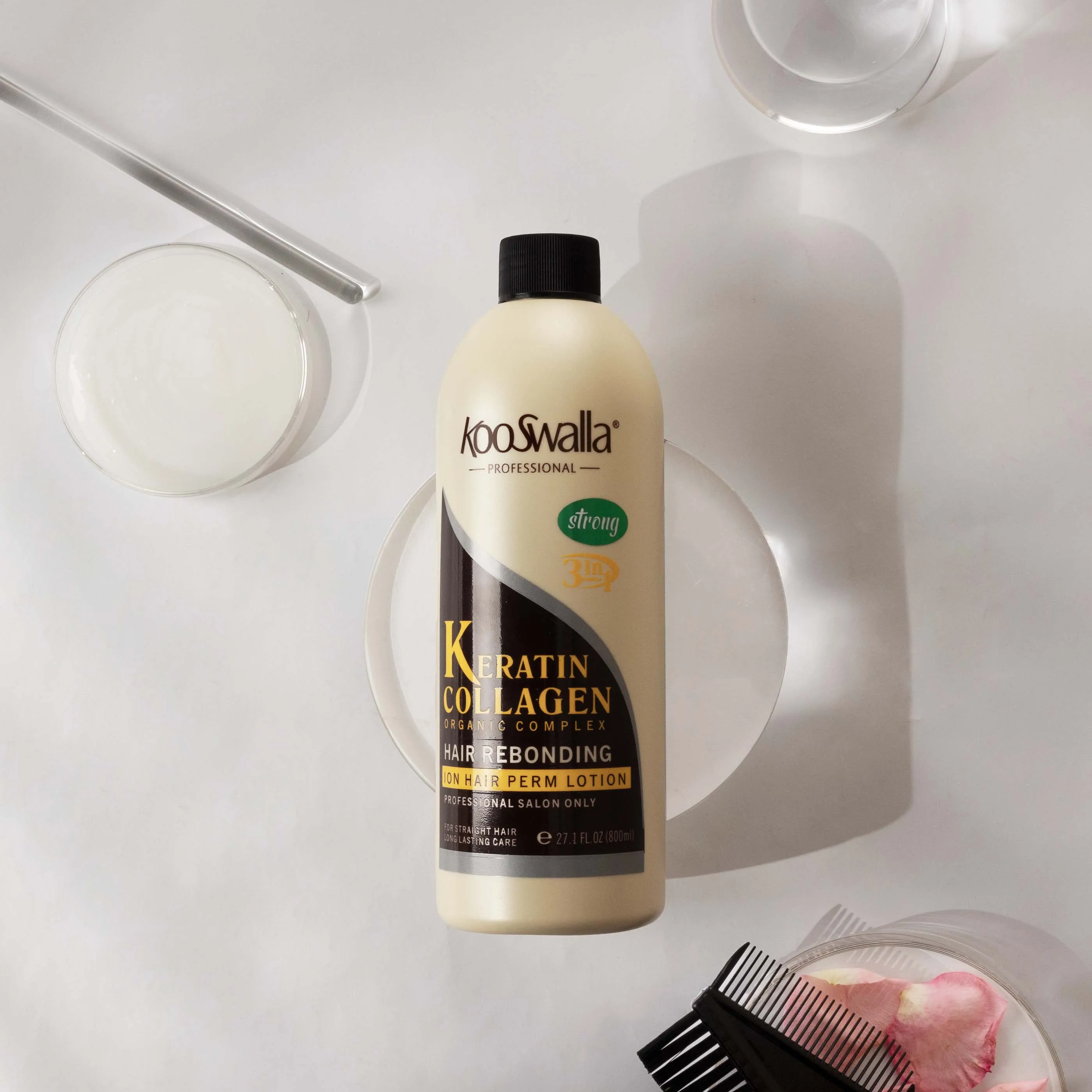 KooSwalla Australian wholesale Professional organic 3 in 1 hair rebonding cream for damaged hair