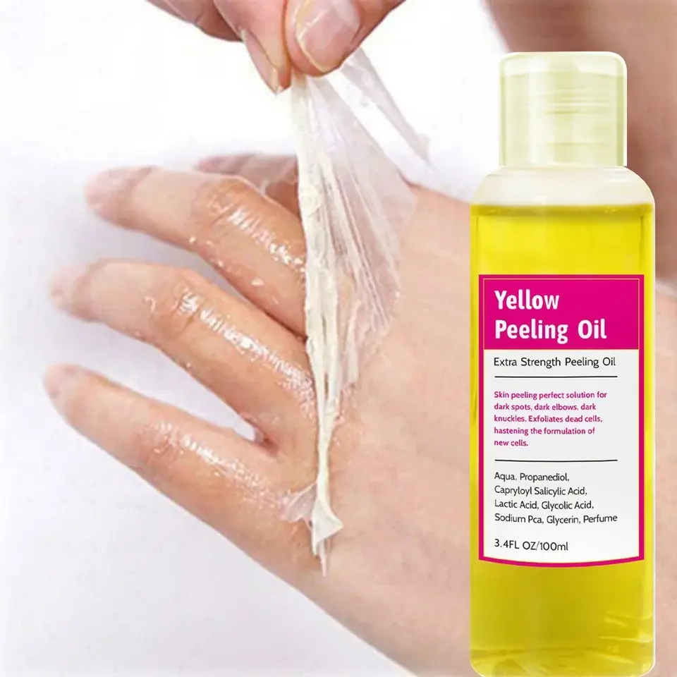 Most Effective Solution For Elbows Knees Hand Exfoliating Bleaching Whitening Dark Skin Super Strength Yellow Peeling Oil