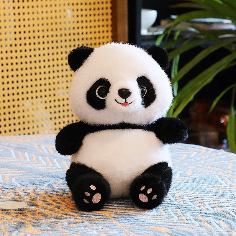 25~40cm Giant Panda Plush Toys Super Soft Pillow Cartoon Animal Bear Stuffed Baby Doll Classic Kids Birthday Christmas Gifts