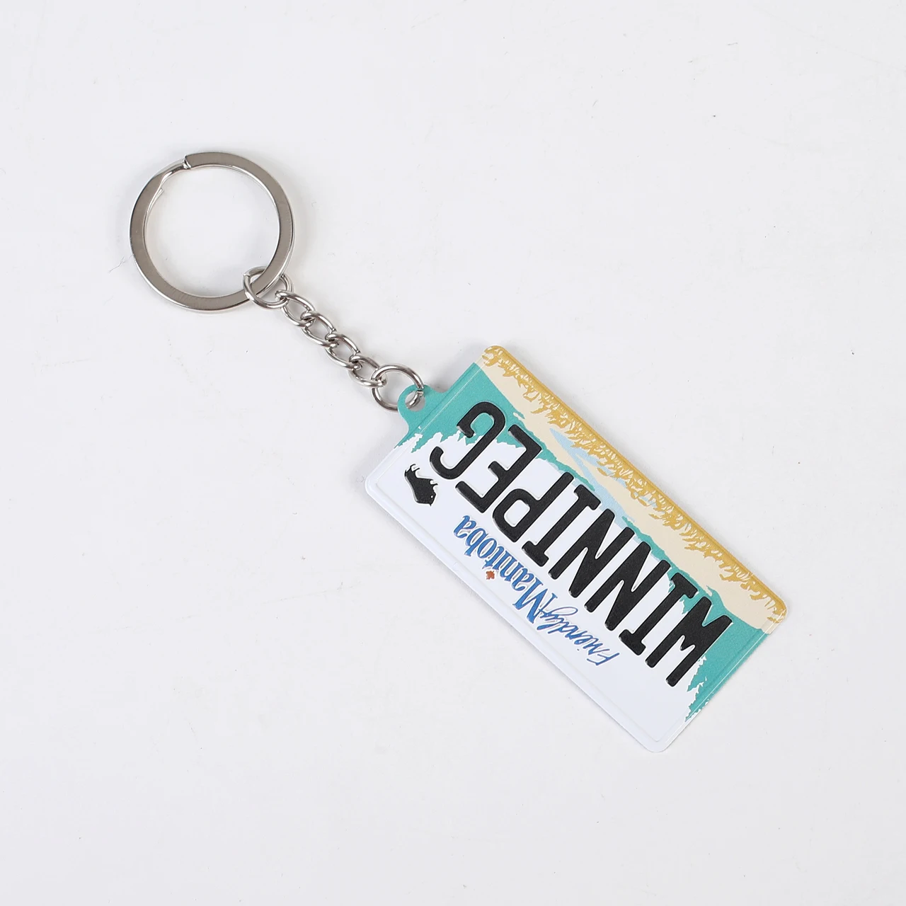 Logo customization Keyring Souvenir Gift Aluminum License Plate mini Keychain
