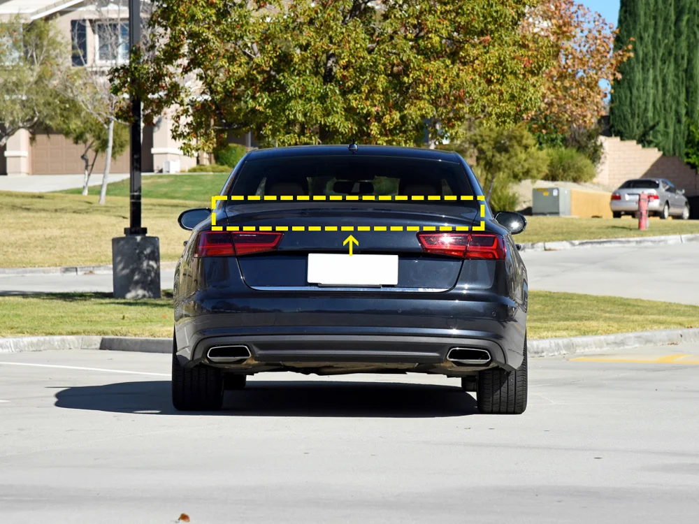 Спойлер из углеродного волокна крыло заднего багажника для Audi A6 C7 / 4G 2012 -2018 подходит только 4-дверного
