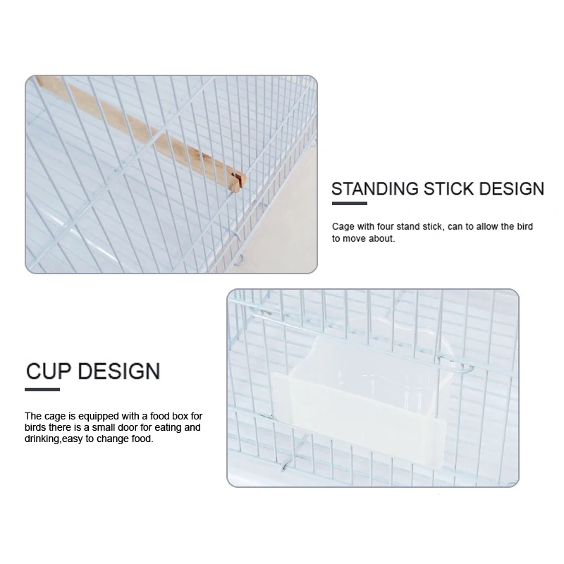 Wholesale Oversize Aulas Para Pajaros Double Breeding Mouth Pigeon Parrot Bird Metal Cages With Partition