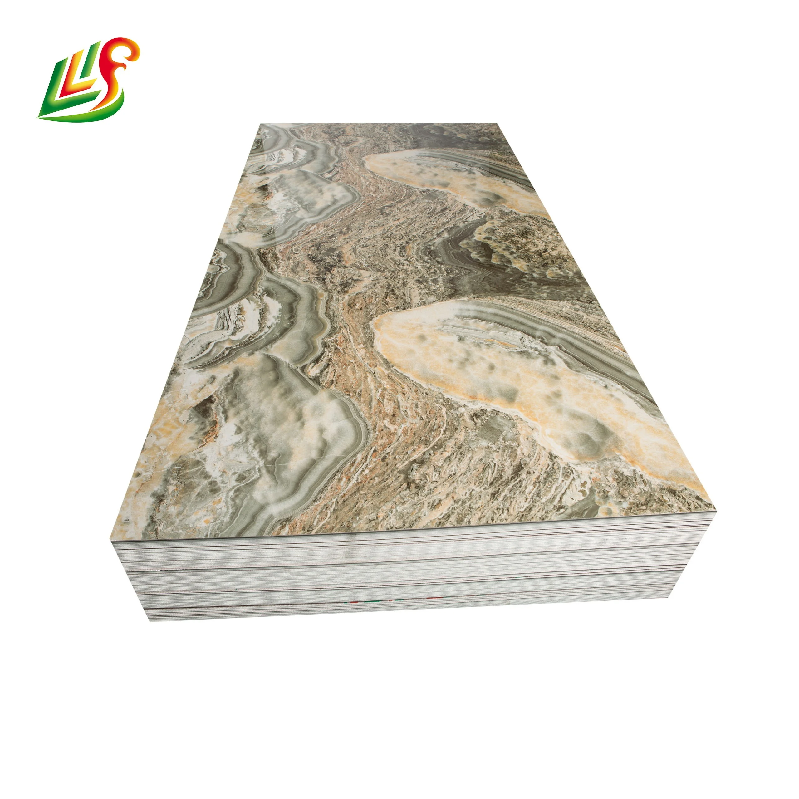High Gloss 1220*2440Mm Printed Wall Panel PVC UV Marble Sheet Lower Factory Price Board Product