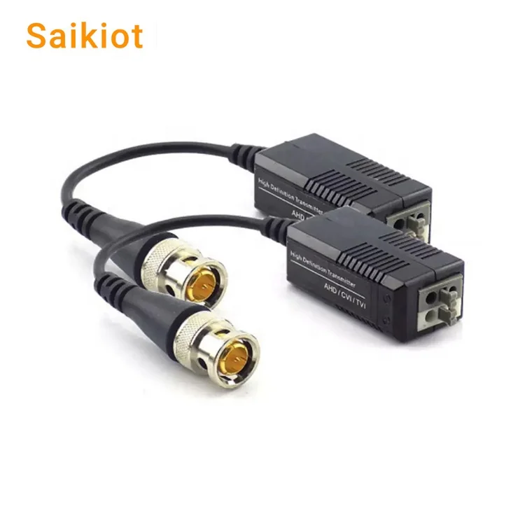 Saikiot Coaxial 1080P 5MP 8MP High Quality Video Balun UTP CAT5 Passive BNC CCTV Video Balun Connector  AHD TVI HD Video Balun