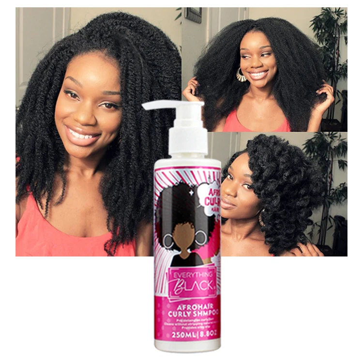 EVERYTHINGBLACK Brand Natural 4b 4c Afro Detangls Smooth Moisturizing Hair Care Curly Shampoo for ladies