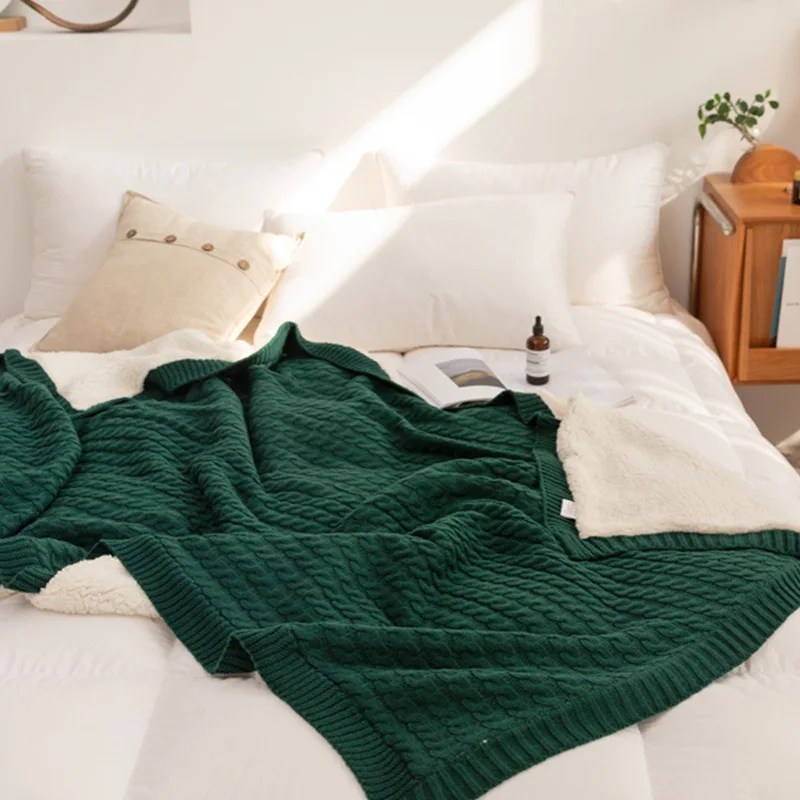 Постельное белье акриловое вязаное шерпа одеяло-толстые мягкие большие уютные Серые вязаные флисовые одеяла для кушетки дивана кровати