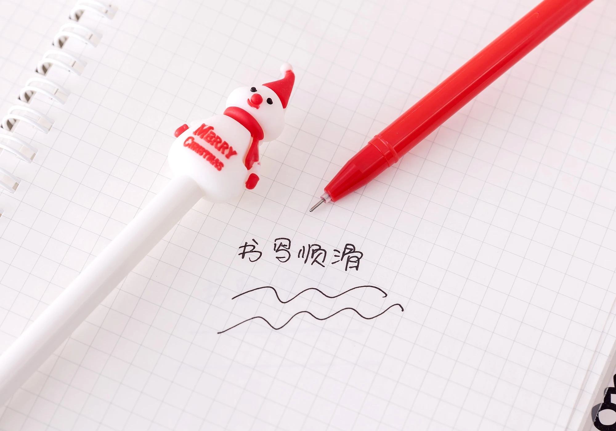 Creative Stationery Christmas Gift Reward Plastic Doll Gel Pen Silicone Material Soft Rubber Smooth Continuous Ink Writing Pen