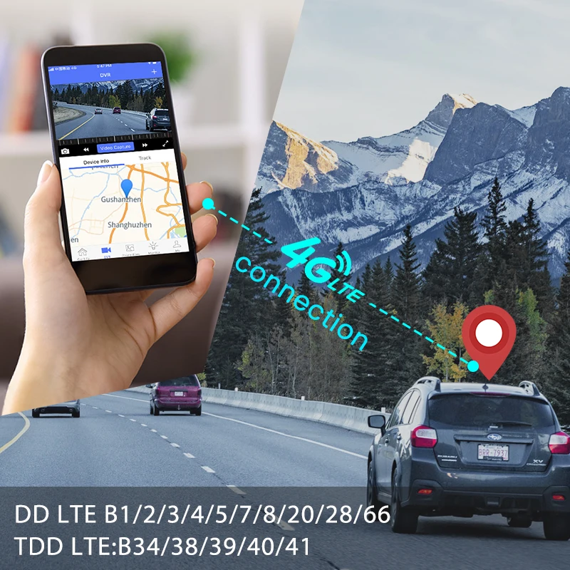 4g Автомобильная камера gps Wi-Fi FTP fit cmsv6 для отслеживания автопарка 9-36V power smart dash cam