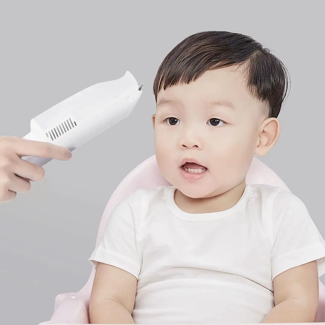 Детские умные машинки для стрижки волос Xiaomi Youpin Rushan легко очищаемые водонепроницаемые малошумные с вакуумом