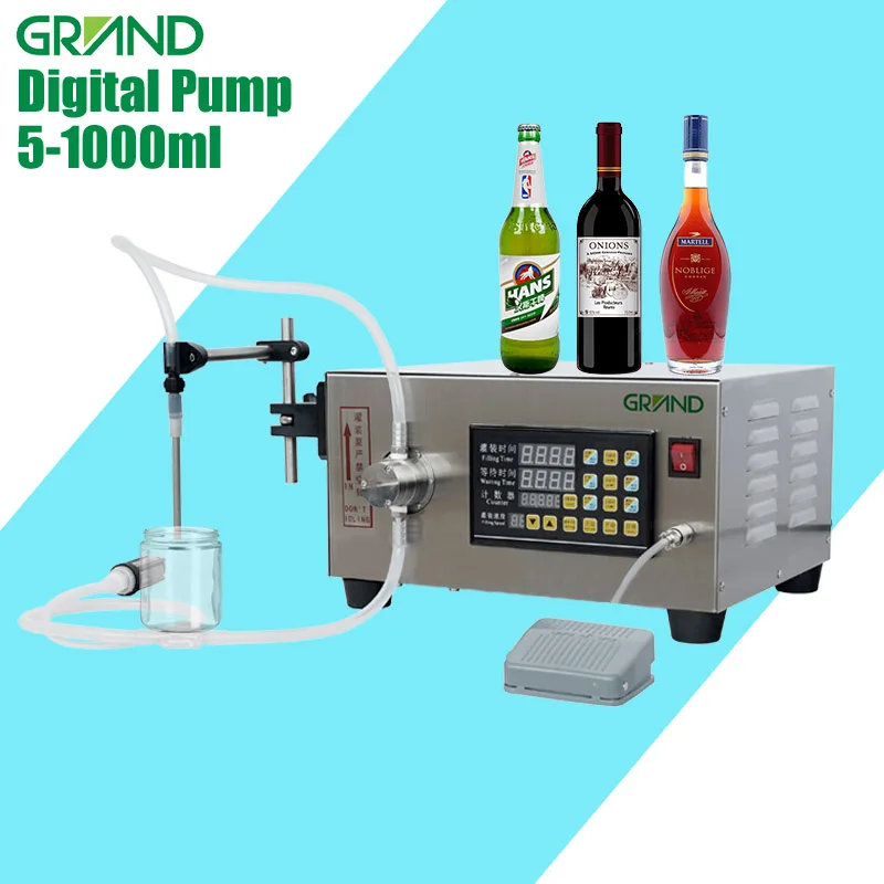 Semi Automatic small perfume bottle fill machine benchtop digital pump oil milk water wine filling equipment