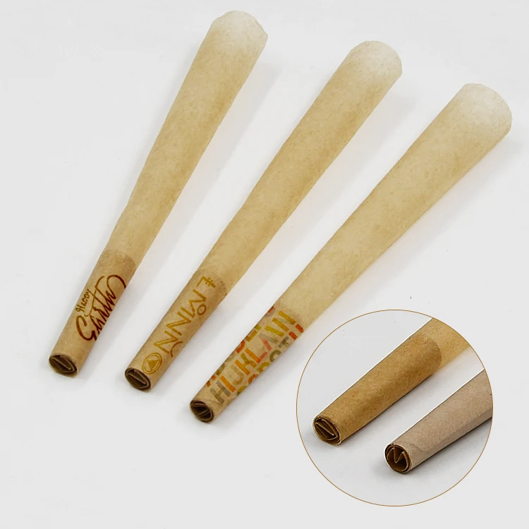 Custom Logo Natural Pre Rolled Rolling Paper Organic Pre Rolled Papers Cones in jar/carton pack 1000 pcs