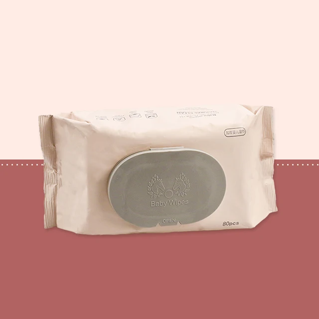2024 New Factory Directly Sale Private Label Biodegradable Wet Tissue 80pcs Soft Non-woven Baby Wipes for Babies Skin Clean