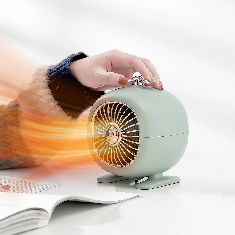 Factory 2023 hot sale new design mini PTC fan heater portable electric  with adjustable thermostat 400W/800w mini heater