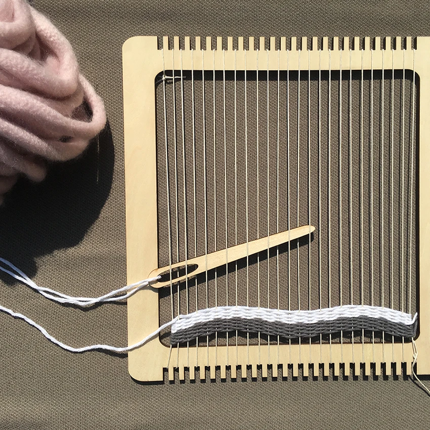 Handmade Craft Crochet Tool Knitting Tool Wooden Weaving Kit DIY Hobby Weaving Loom