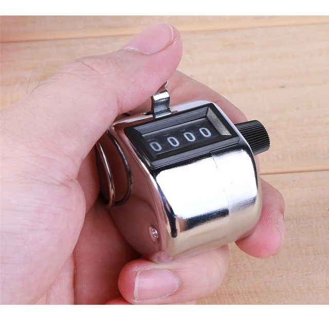 sport activity items Clicker 4 Digit Number Counter Plastic metal Shell Hand Finger Display Manual Counting Tally Counters
